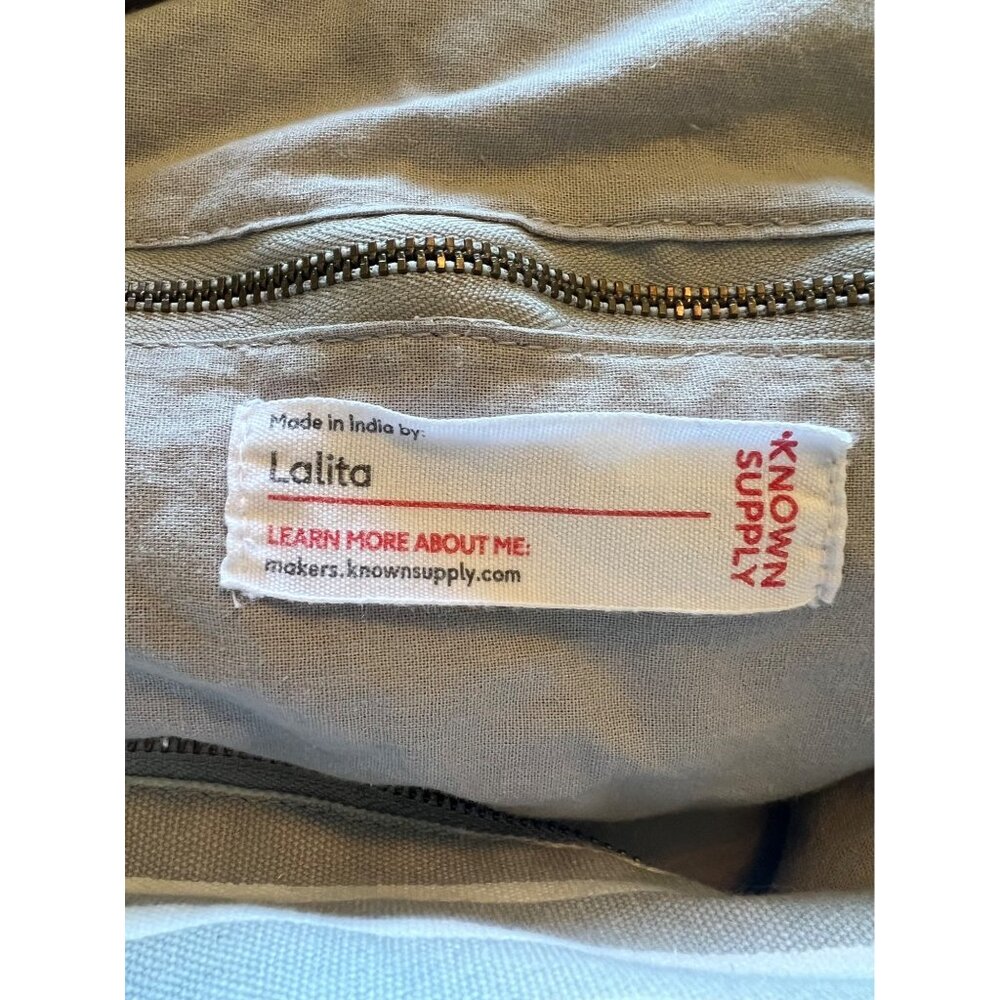 Know Supply Blue Striped Cotton Canvas Weekender Duffle Bag - Picture 8 of 10